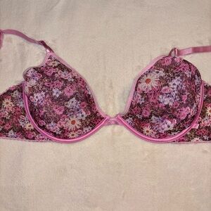 Victoria's Secret Pink Floral Lace Bra